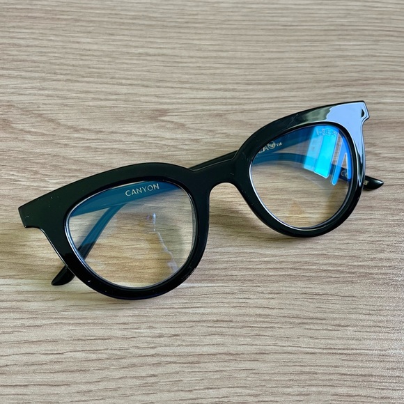 New i-Sea Black Canyon Blue Light Blocking Glasses w/ Case - Picture 2 of 9